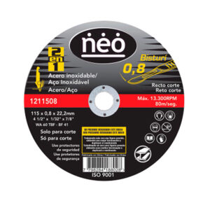 NEO-1211508  Disco extra fino 4 1/2" x 0.8 mm corte m
