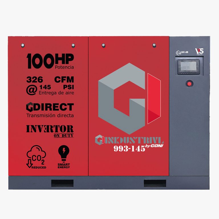 GON-993-145 Compresor de Tipo Tornillo 100 HP 145 PSI