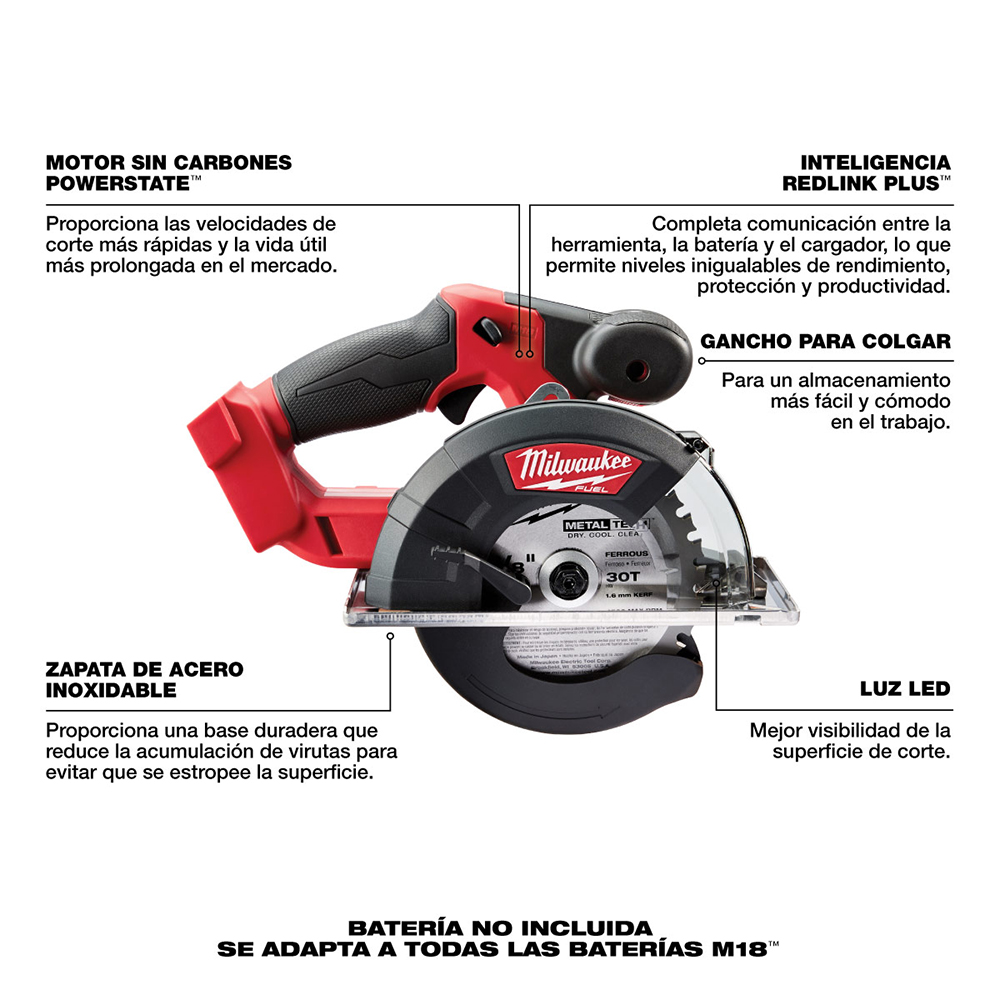 2782-20 Sierra circular para cortar metal M18 FUEL™ (sin accesorios) - Imagen 6