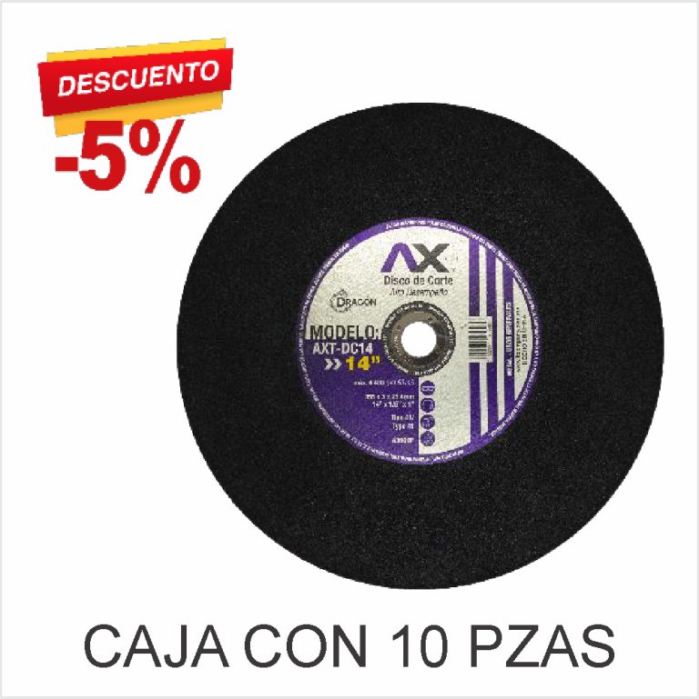 AXT-DC14 DISCO DE CORTE DE 14" CAJA CON 10 DISCOS
