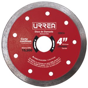 DDIC4 Disco de diamante uso industrial corte continuo 4" Urrea