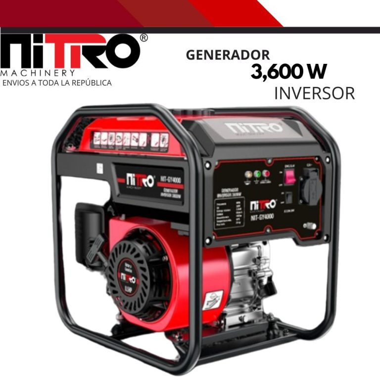 NIT-GY4000 GENERADOR INVERSOR A GASOLINA 3800W, 8.5HP, 110V