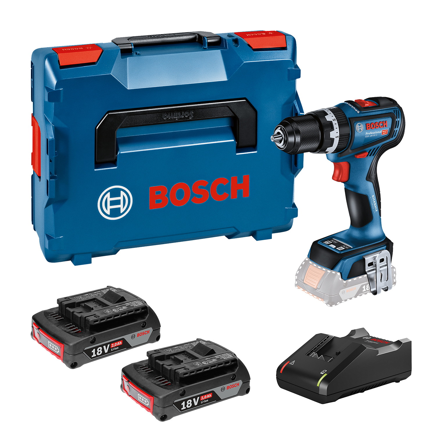 06019K61G1 Rotomartillo Bosch GSB 18V-90C, con 2 baterías y maletín