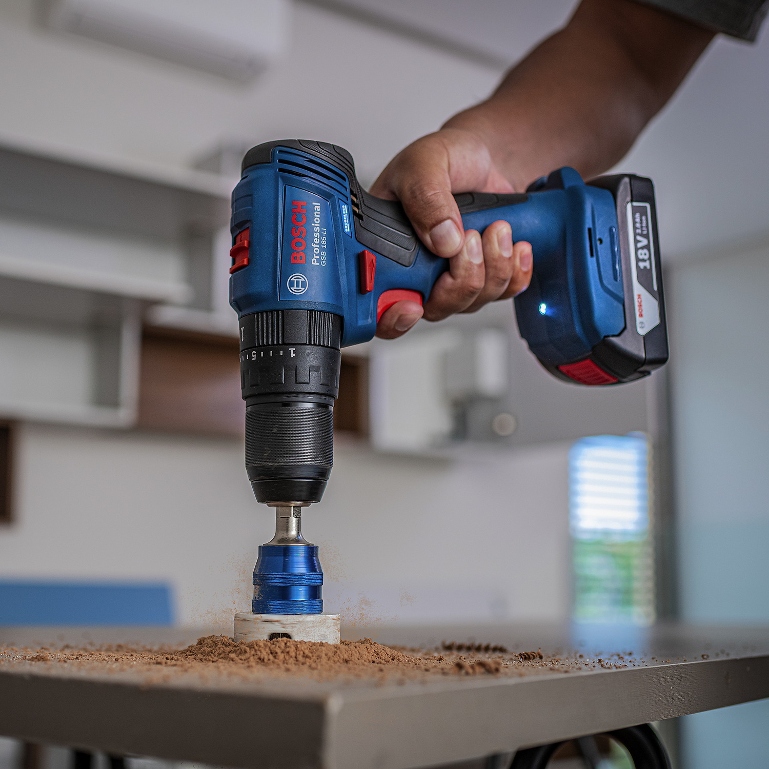 BCH-KIT-B4 Rotomartillo inalámbrico 1/2" Bosch GSB 185-LI, sin batería 06019K31E3 - Imagen 8