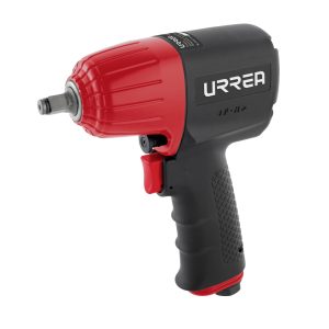 UPX727 Pistola de impacto neumática con tamaño de cuadro de 3/8", capacidad de torque de 500 ft-lb, velocidad sin carga de 11 000 rpm, 1600 impactos por minuto, presión de trabajo de 90 psi, entrada de aire de 1/4 NPT y consumo de aire de 5 CFM Urrea