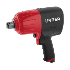 UPX893 Pistola de impacto neumática con tamaño de cuadro de 1", capacidad de torque de 1400 ft-lb, velocidad sin carga de 5500 rpm, 1000 impactos por minuto, presión de trabajo de 90 psi, entrada de aire de 3/8 NPT y consumo de aire de 7.5 CFM Urrea