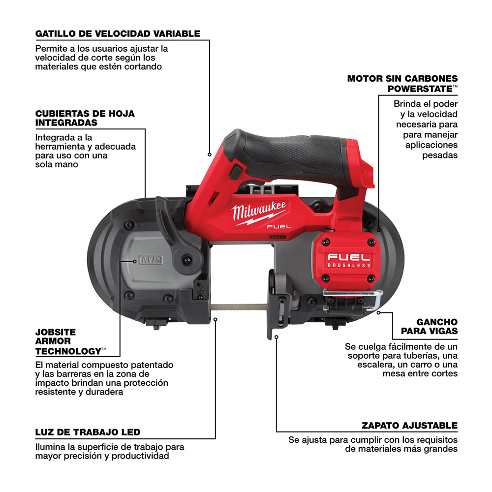 2529-20 Sierra de banda compacta M12 FUEL™ SIN ACCESORIOS - Imagen 3
