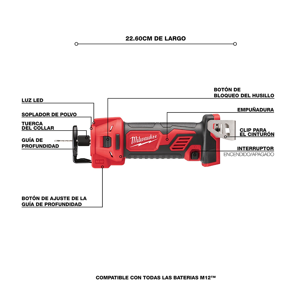 2627-20 Herramienta de corte M18™ (sin accesorios) - Imagen 4
