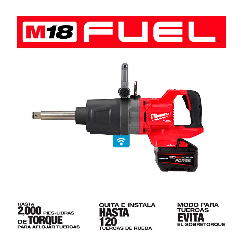 2869-22HD LLAVE DE IMPACTO DE ALTO TORQUE ANVIL, MANGO EN FORMA D, DE 1" M18 FUEL CON ONE KEY (KIT) - Imagen 4
