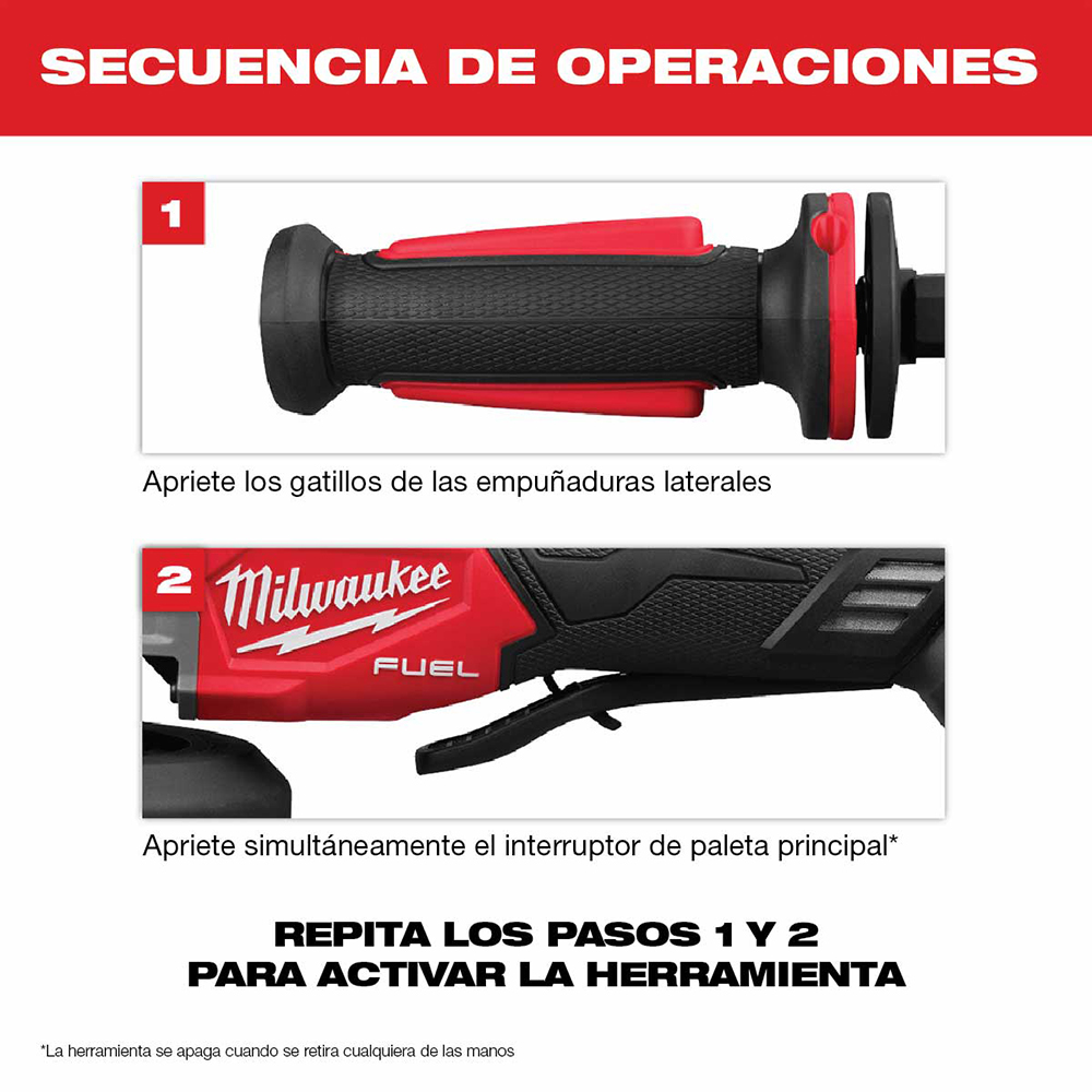 2986-20 Amoladora de frenado de doble gatillo M18 FUEL™ de 4-1/2" / 5"(sin Accesorios) - Imagen 3