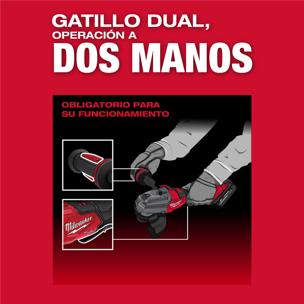 2986-20 Amoladora de frenado de doble gatillo M18 FUEL™ de 4-1/2" / 5"(sin Accesorios) - Imagen 8