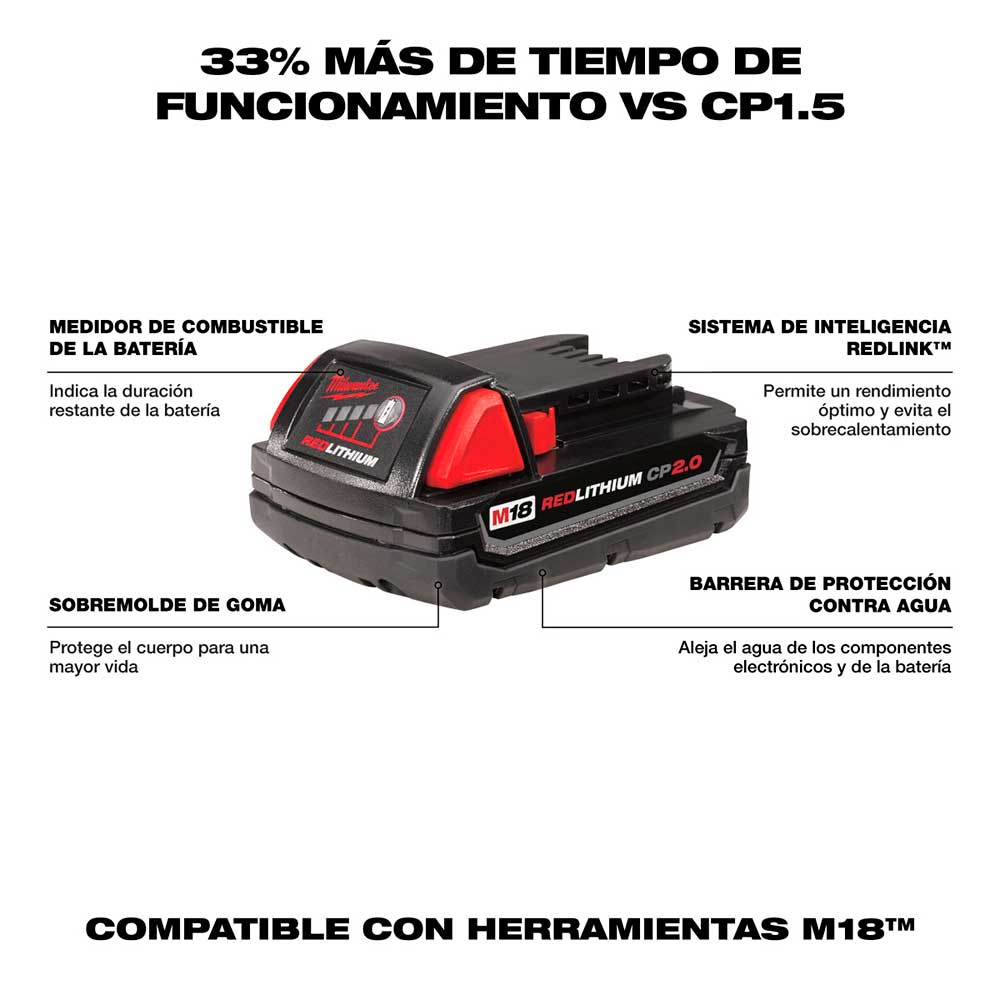 P326-3610 COMBO M18 COMPACTO SIN CARBONES - Imagen 6