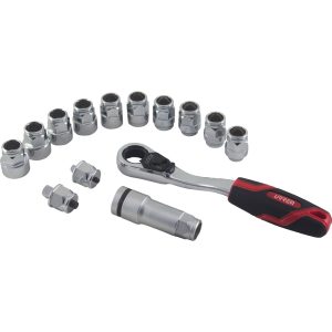 4701GT Juego de dados y accesorios cuadro de 1/4" Go-Through combinado, 14 piezas