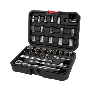 5200CB Jgo dados y accesorios 3/8" 33 pzas estuche plástico Urrea.