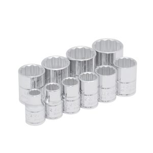 52118 Juego de 10 dados en pulgadas cuadro 3/8" en riel Urrea