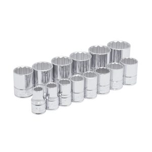 5400PA Juego de 14 dados en pulgadas 1/2" caja plástica Urrea