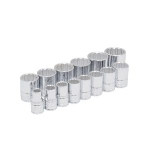 5400PAM Juego de 14 dados métricos 1/2" en caja plástica Urrea