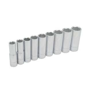 54118 Juego de 9 dados largos en pulgadas boca 1/2" 6 puntas Urrea