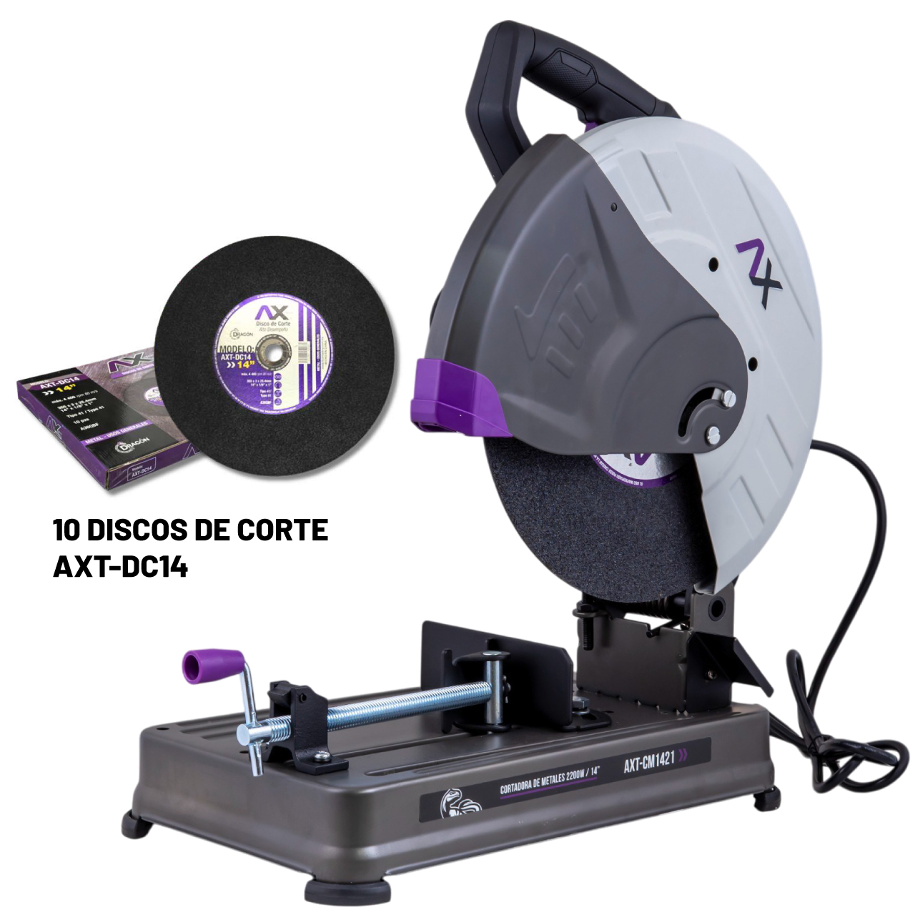 AXT-CM1421-C1 CORTADORA DE METALES 14″ 2,200 W 3,800 RPM