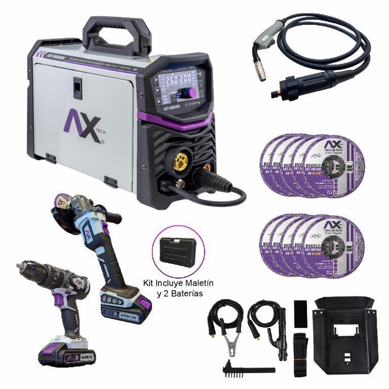 AXT-EM204BV-C3 COMBO SOLDADORA INVERSOR MICROALAMBRE, GAS/NO GAS, ELECTRODO Y TIG LIFT