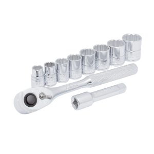 JBUA02M Juego de 10 dados y accesorios métricos 3/8" Urrea