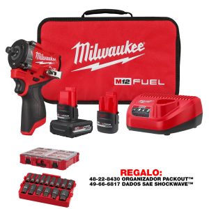 P326-2563 Kit de llave de impacto corta M12 FUEL™ de 1/2"