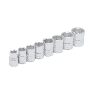 S02HS Juego de 8 dados 3/8" en riel Urrea