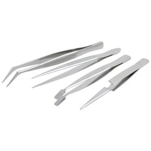 115200 Juego de 4 pinzas precisión tipo tweezer Surtek