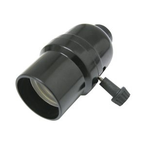 136657 Portalámpara con apagador de llave negro 250V Surtek