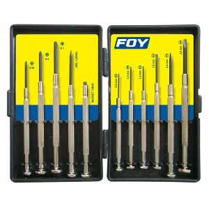 141617 Juego de 11 destornilladores de precisión combinado Foy