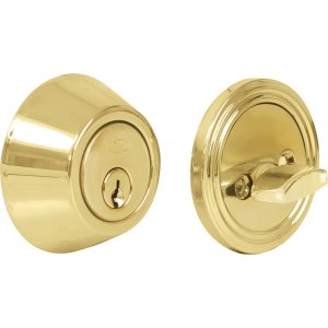 16CE Cerrojo tubular doble, acabado latón brillante Lock