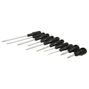 A02 Juego de 10 destornilladores negros combinado Foy
