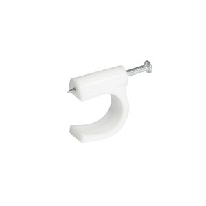 GRAC6 Grapa para cable coaxial 6 mm blanco 20 piezas Surtek