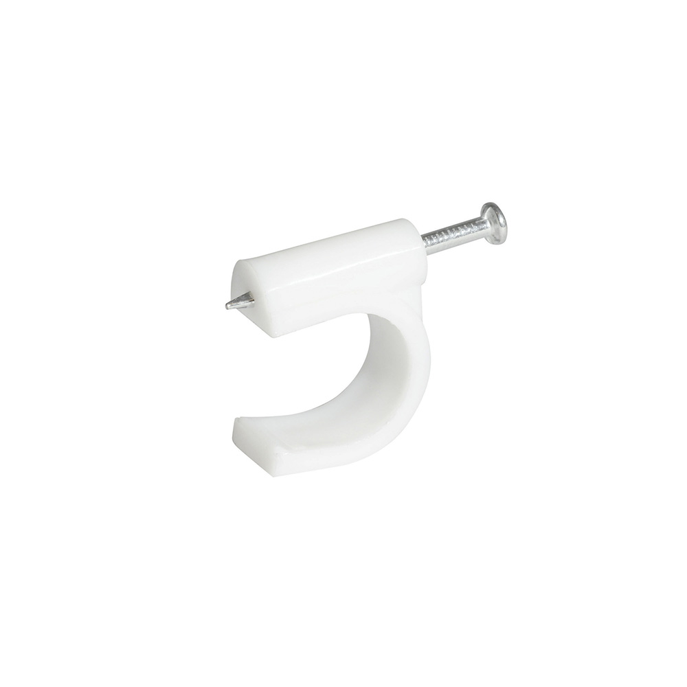 GRAC6 Grapa para cable coaxial 6 mm blanco 20 piezas Surtek