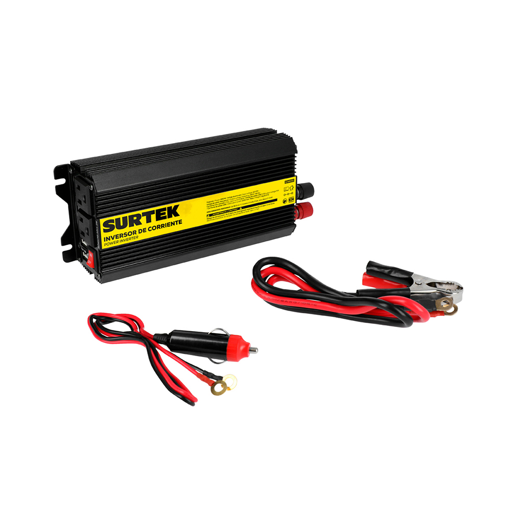 IC6600 Inversor de corriente 600 W con voltaje entrada DC 12 V, voltaje salida AC 120 V, 60 Hz Surtek