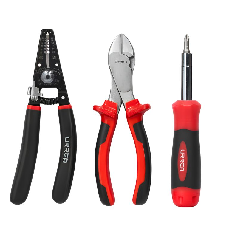 JE3D Juego de pinzas para electricista con mango bimaterial con destornillador, 3 piezas Urrea