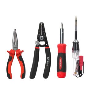 JE5PD Juego de pinzas para electricista con mango bimaterial con probador y destornillador, 5pz Urrea