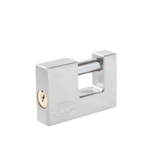 L22C80ECSB Candado acero cortina llave estándar 80mm cromo satin Lock