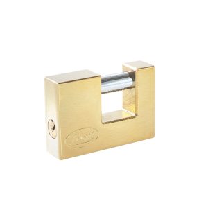 L22C80ELBB Candado acero cortina llave estándar 80mm latón brillan Lock