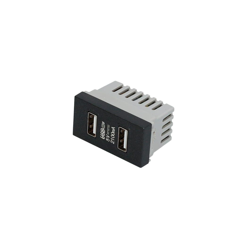P617N Módulo USB doble negro 1/3 Surtek.