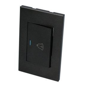 P618N Placa con timbre negro 1/1 Surtek.