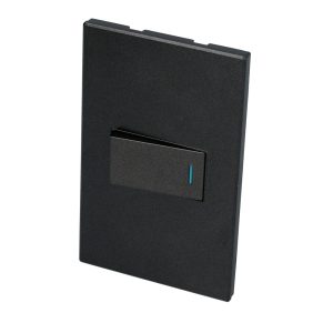 P619N Placa con 1 apagador negro 1/3 Surtek.