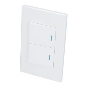 P622B Placa con 2 apagadores blanco 1/2 Surtek.