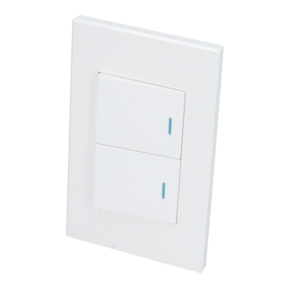 P622B Placa con 2 apagadores blanco 1/2 Surtek.
