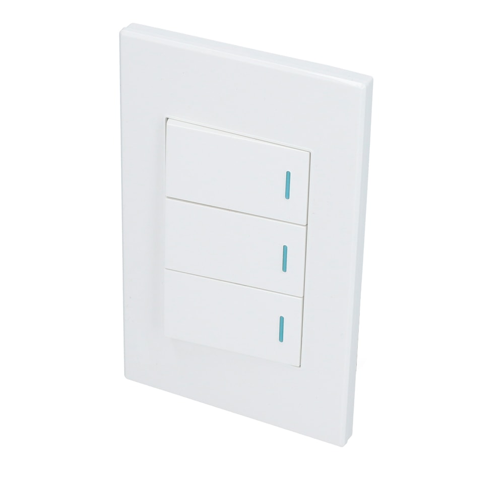 P623B Placa con 3 apagadores blanco 1/3 Surtek.