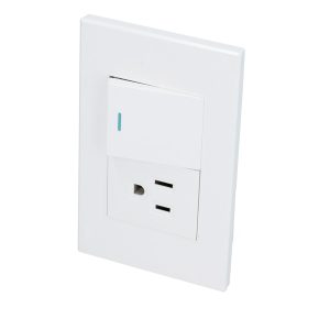 P624B Placa con 1 apagador y 1 contacto blanco 1/2 Surtek.