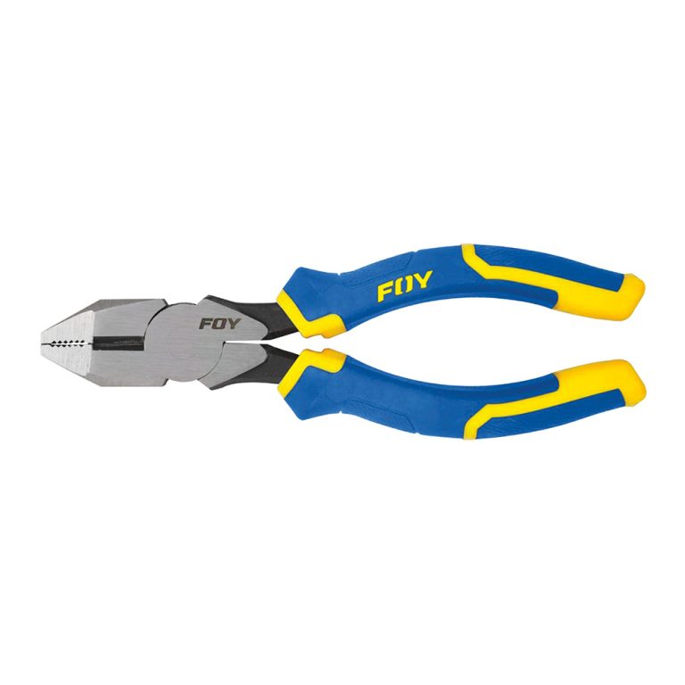 PE8L Pinza para electricista con mango bimaterial corte lateral de 8" Foy