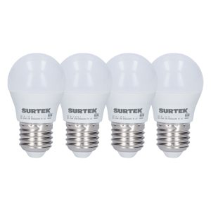 PLBD14 Paquete de 4 lámparas de LED tipo bulbo A19, 14 W luz de día Surtek