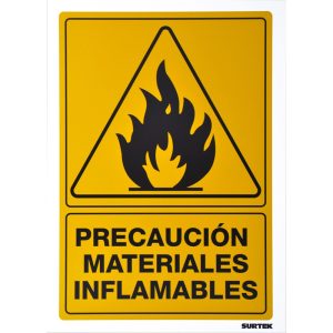SES28 Señal "Materiales flamables" Surtek