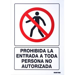 SES40 Señal "Prohibida la entrada" Surtek